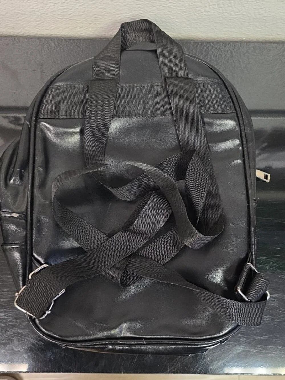 Sanrio Kuromi Black Faux Leather Backpack